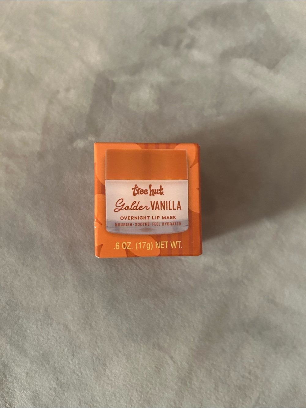 Tree Hut Golden Vanilla Overnight Lip Mask — Orange